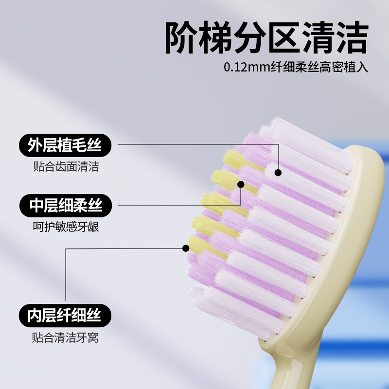 贝诺儿童牙刷3-12岁软毛多巴胺彩色小巨刷山型阶梯凸面护齿牙刷,淘宝优惠券,粉丝福利购,淘宝优惠卷