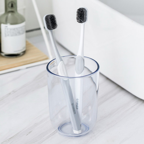 贝诺备长炭牙刷软毛成人家用竹炭刷大宽头中毛劲爽深洁男女情侣装 - 图2