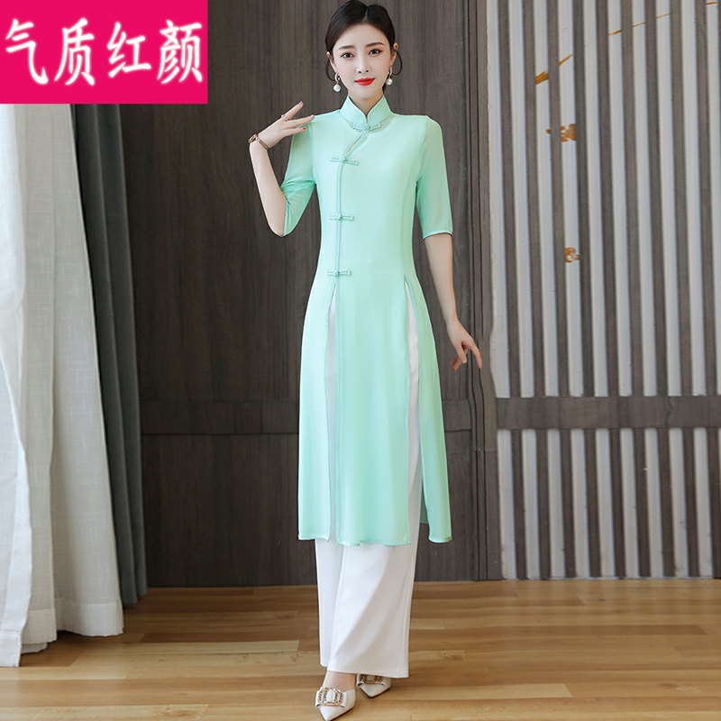 古典舞练功服女成人纱衣民族旗袍 气质红颜民族服装/舞台装