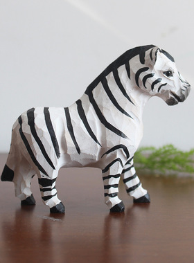 青木凡谐音系列 一路平安 礼品创意摆件饰品装饰木质长颈鹿摆件