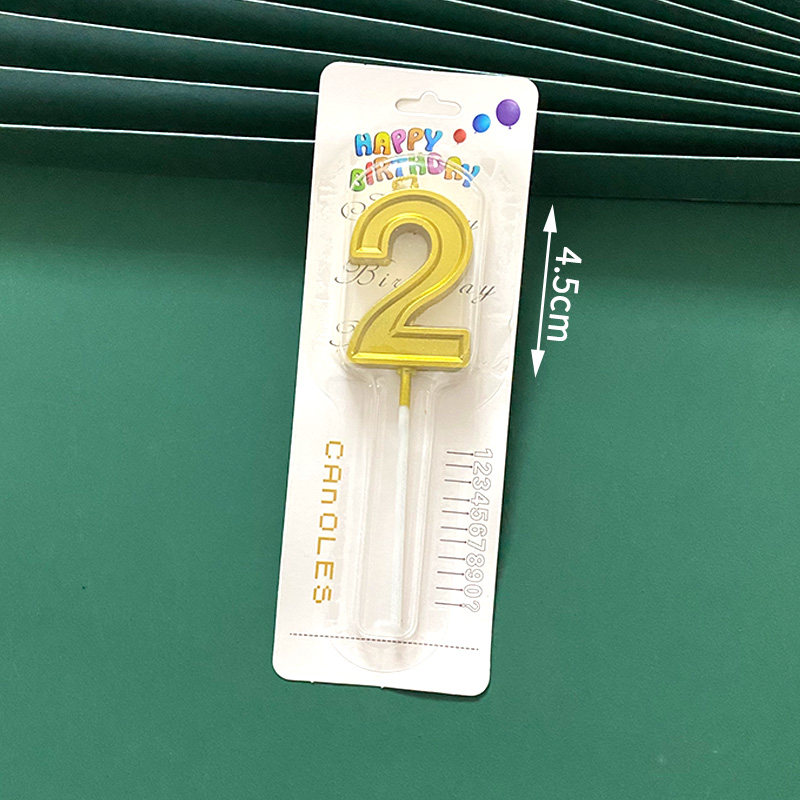 金色数字蜡烛大号生日蜡烛儿童周岁老人祝寿生日派对蛋糕装饰摆件