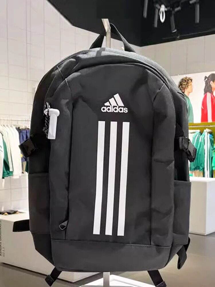 阿迪达斯新款双肩包运动旅行男士背包高中生女款adidas三条纹书包