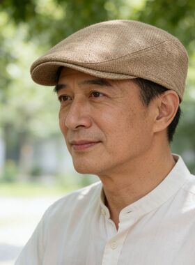 夏季新款鸭舌帽透气手工凉帽