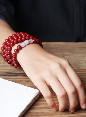 花蕊夫人中药合香珠多圈手串玫瑰花草本泥珠古法手链冷凝手持念珠