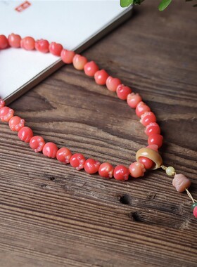 蜜桃子猫爪菩提手串乌梅子酱白玉菩提根手持念珠车挂件转运珠手链