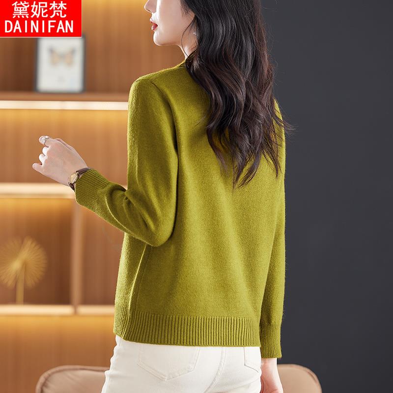 喜婆婆婚宴装秋冬打底衫红色上衣服翻领中老年妈妈冬季毛衣本命年