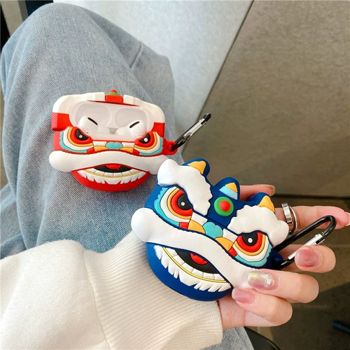 Apple, силиконовый защитный чехол, беспроводные брендовые милые креативные наушники для влюбленных, китайский стиль, bluetooth