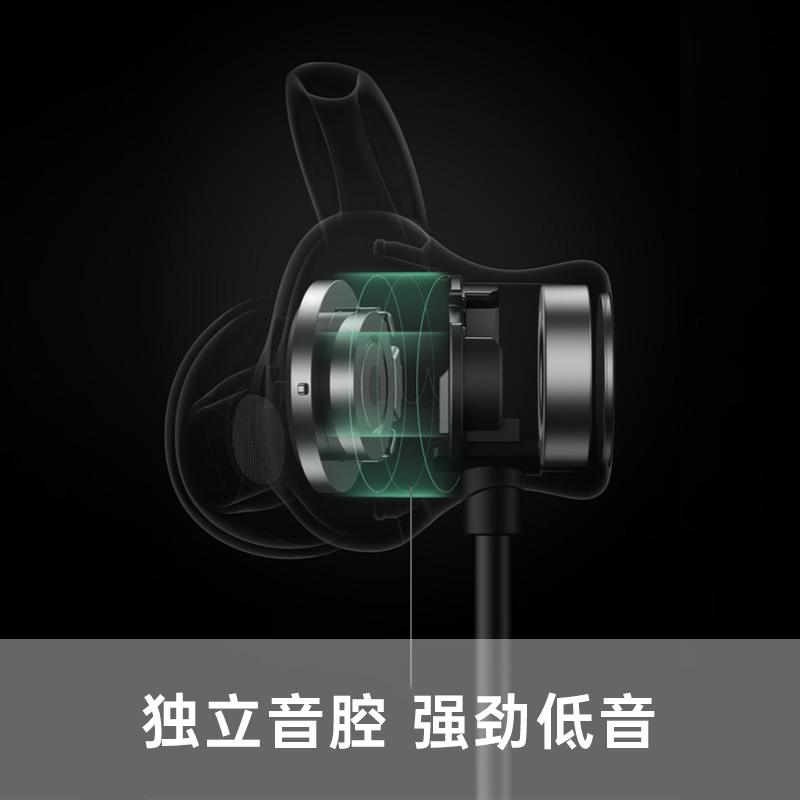 OPPO Enco M32运动蓝牙音乐耳机挂颈入耳式跑步挂脖降噪防水耳机-图1