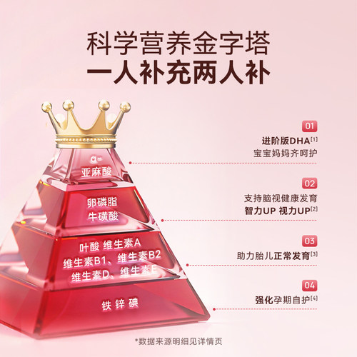 美好蕴育润康DHA孕妇专用维生素亚麻酸孕期阿法林营养素润康1段 - 图1