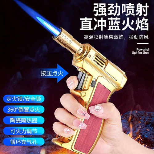Зажигание зажигания зажигает надувное надувное ветрозащитное зажигание, голубое пламя домашние пользователи высокая температура.
