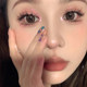 Fox false eyelashes with slanted light European and American smoky look