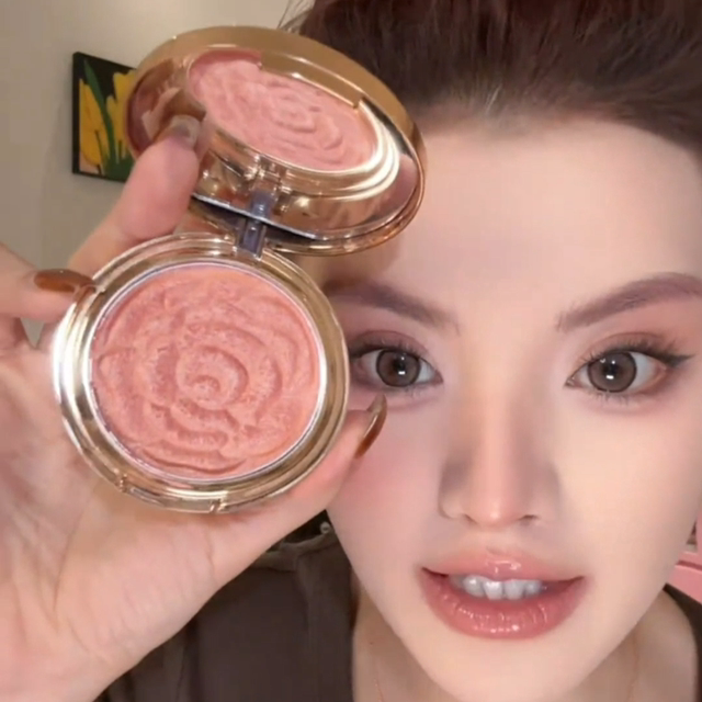 Rose Petal Blush Palette Southern French Brown Highlight Contouring Three-in-One Brightening Pearlescent Rouge Women 2026 New Hot Style