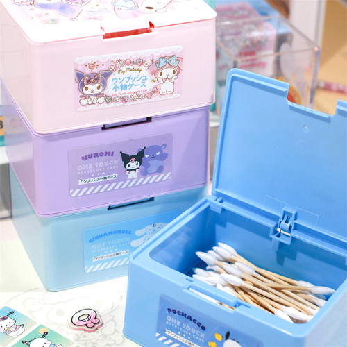 HelloKitty正版三丽鸥玉桂狗按压弹盖棉签收纳盒库洛米女生杂物盒 - 图3