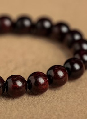 天然印度老料小叶紫檀手串情侣