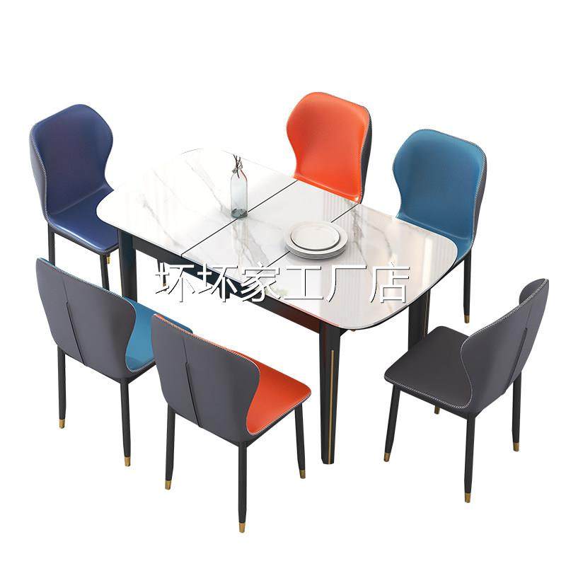 香港包安装包邮到家高亮光岩板餐桌椅多功能简约伸缩小户型电磁炉,淘宝优惠券,粉丝福利购,淘宝优惠卷