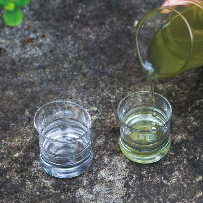 日本进口广田硝子竹节清酒酒具套装玻璃酒杯古风清酒杯日式分酒器 - 图2