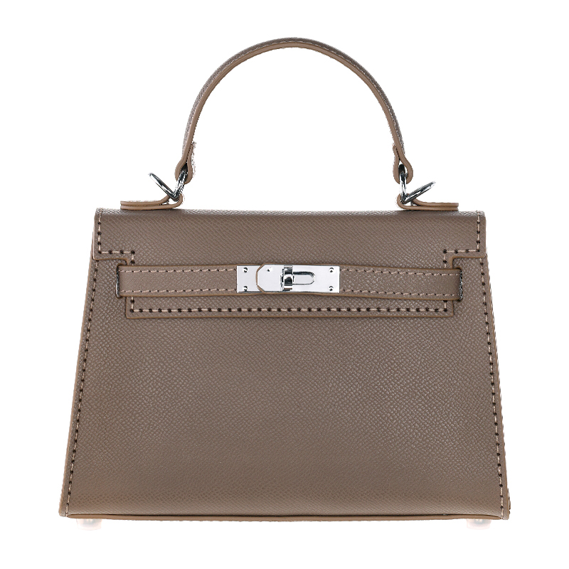 蠢小鱼H家经典凯莉包头层牛皮女单肩斜挎包diy手工包包自制材料包 - 图3