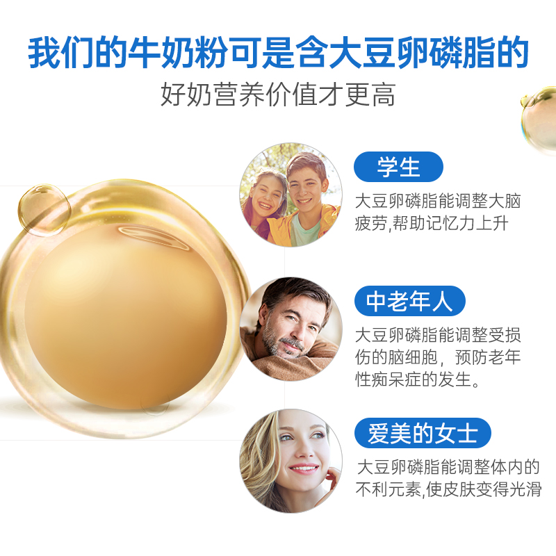 saintcos海外旗舰店澳洲蓝罐胖子全脂牛奶粉大学生高钙无糖成年男中老年女士营养孕妇0