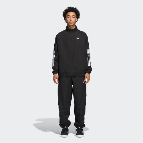 阿迪达斯三叶草男裤2025夏季新款梭织长裤运动休闲裤束脚裤JC5172 - 图1