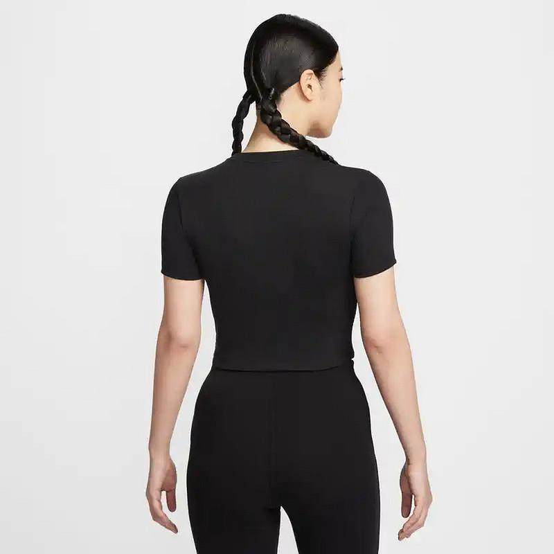 Nike耐克运动短袖女2025夏季小标短款露脐修身透气T恤II1865-010,淘宝优惠券,粉丝福利购,淘宝优惠卷