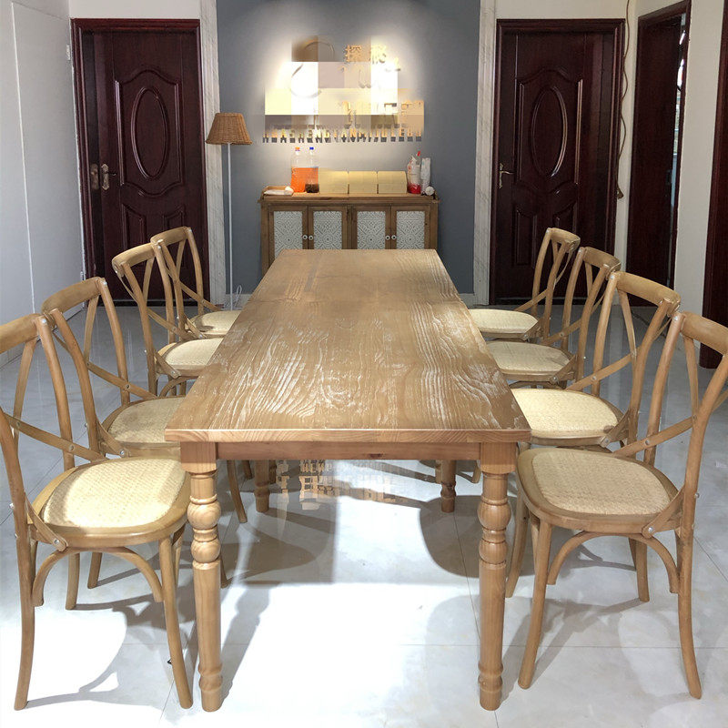 美式实木艺术休闲椅家用背叉椅子法式靠背椅北欧餐厅椅复古餐桌椅,淘宝优惠券,粉丝福利购,淘宝优惠卷