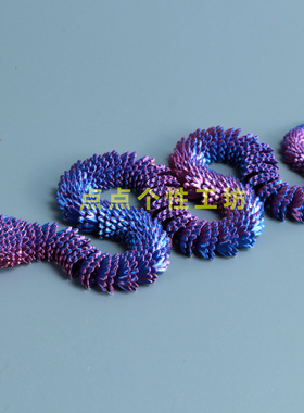 正品3d打印蝰蛇全身可动关节蛇仿真动物模型儿童玩具礼物装饰摆件