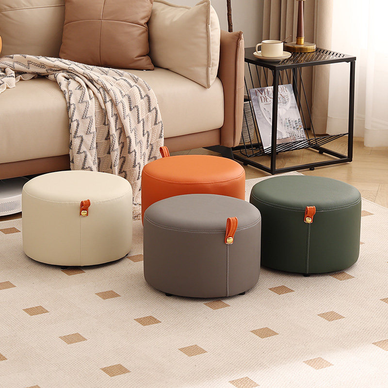 矮凳子换鞋凳家用皮凳客厅茶几圆凳卧室梳妆凳皮墩猫爪皮小凳子,淘宝优惠券,粉丝福利购,淘宝优惠卷