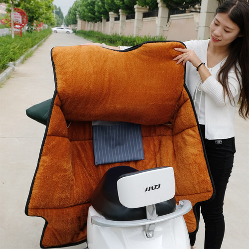 电动车挡风被冬季加大加厚加绒防风双面防水电车电瓶车2025新款冬 - 图0