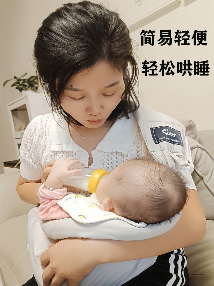 CUBY婴儿背带前抱式一个人抱带娃神器新生儿宝宝外出简易横抱背巾-图1