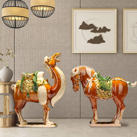 Boyixuan cerámica estilo chino TV gabinete decoración de escritorio