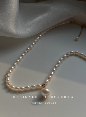 天然淡水珍珠项链女2022年新款潮