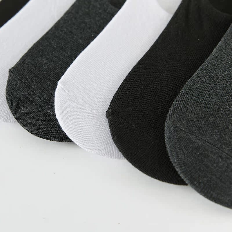 10男女夏季隐形休闲黑白灰三色船袜 萍琦短袜/打底袜/丝袜/美腿袜