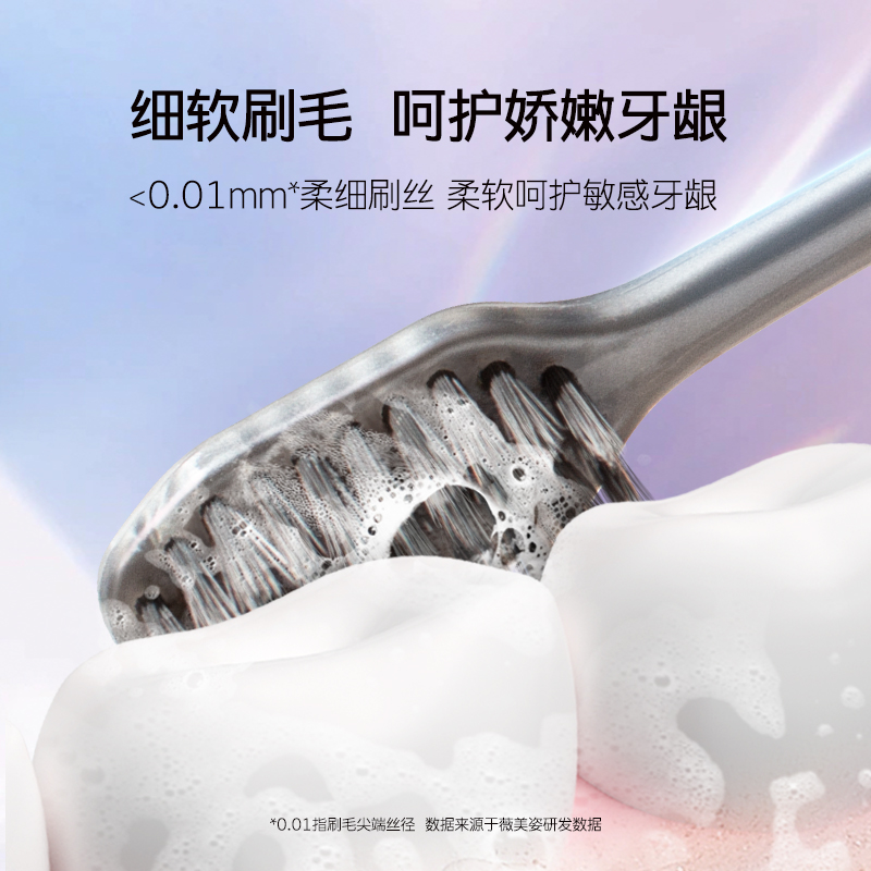 舒客炭丝能量牙刷软毛家用家庭装男士专用女士情侣小头牙刷非纳米