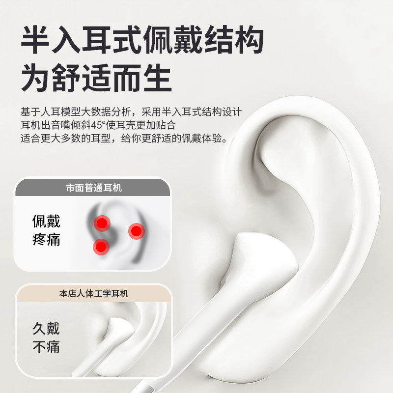 有线耳机适用苹果16/15/14/13/12/11promax降噪typec官方正品扁口