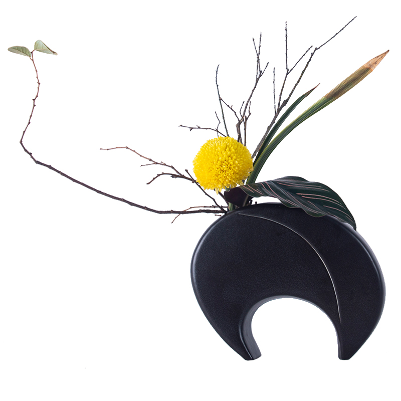 池坊插花器皿自由花日式剑山插花器花瓶禅意日本创意摆件陶瓷花器 趣品店 池坊插花器皿自由花日式剑山插花器花瓶禅意日本创意摆件陶瓷花器 趣品店