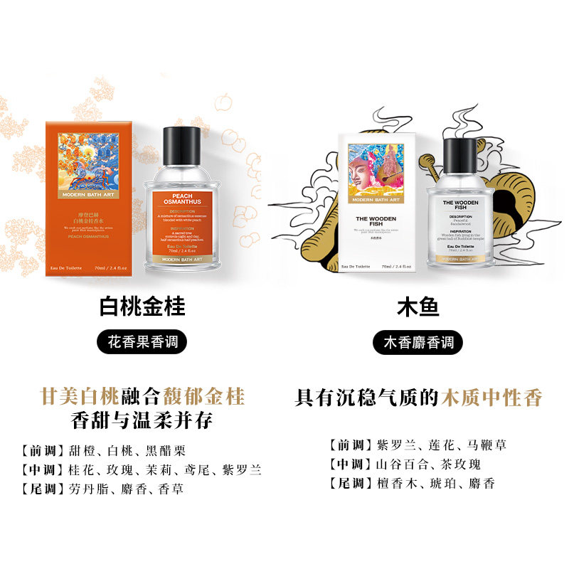 摩登巴赫白桃金桂桂花皇家持久香水 modernbathart香水