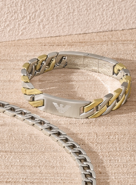 阿玛尼logo男士手链官方正品