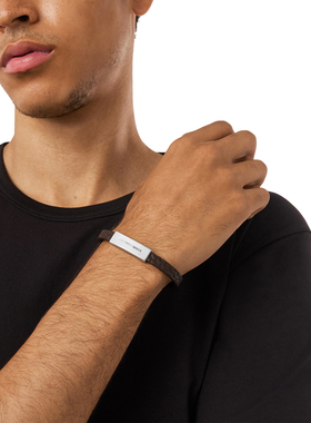 Armani阿玛尼男士LOGO系列手镯