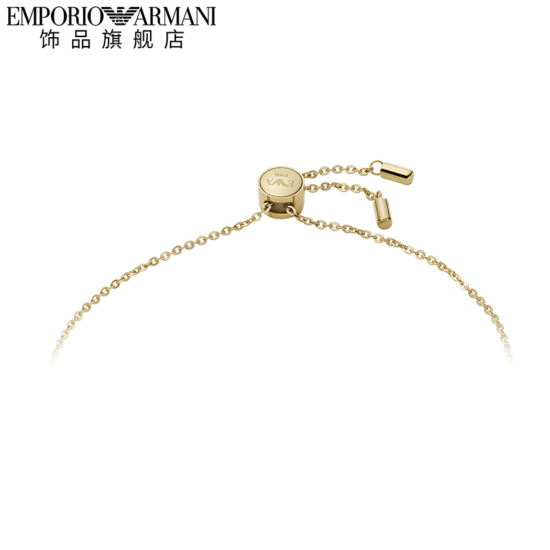 Armani阿玛尼经典LOGO系列金色三角手链女礼物送女友