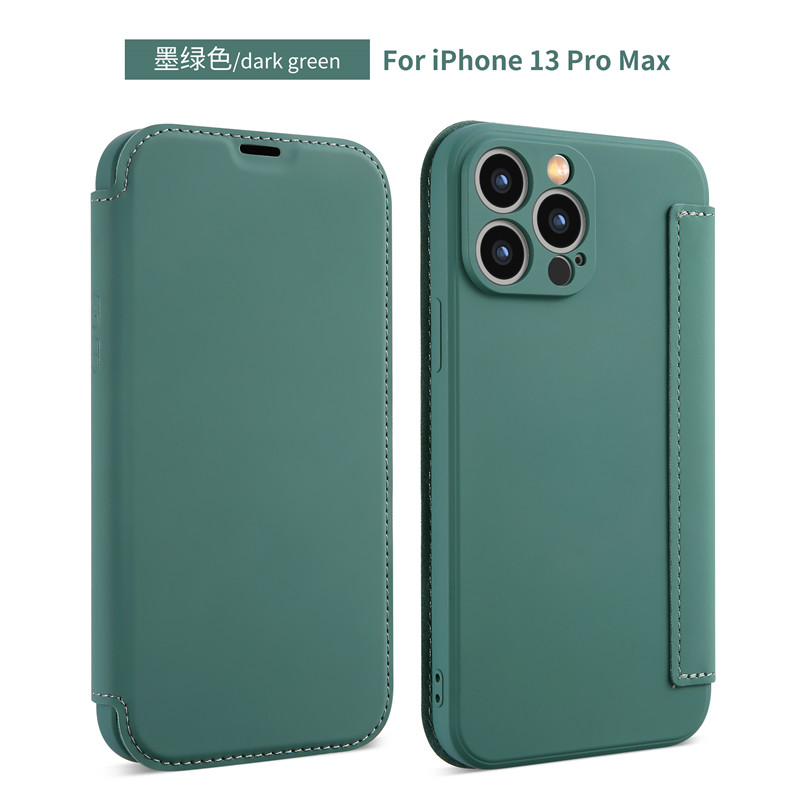 适用iPhone13/15ProMax手机壳新款女苹果11保护套12mini手机套插卡xsmax全包镜头14防摔XR皮套翻盖8plus男潮