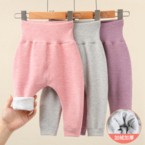 Baby Pants Plus Suede Children Warm Pants Baby High Waist Autumn Winter Beat Underpants Dresty Cotton Pants Big Fart Butt Pants