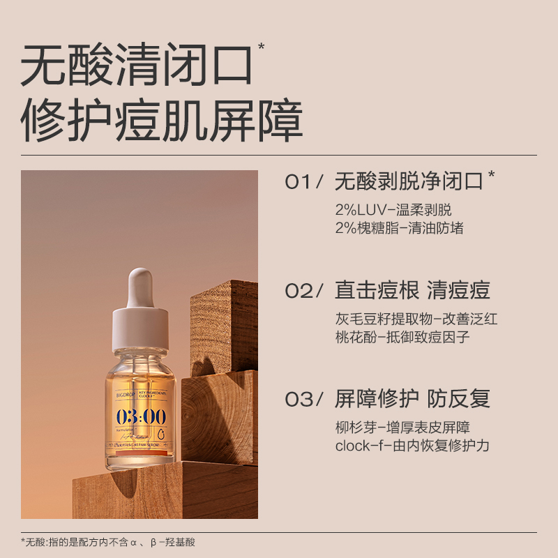 【试用专享】大水滴熬夜特舒精华 祛痘去闭口褪红舒缓修护3ml - 图0