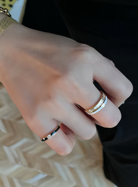 尾戒戒指女烤漆钻戒日常