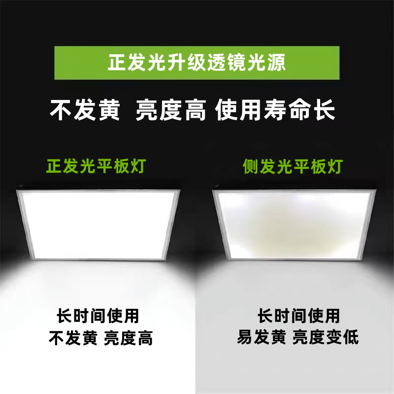 led平板灯600x600led格栅灯嵌入式办公室60x60LED面板灯工程灯盘 - 图2