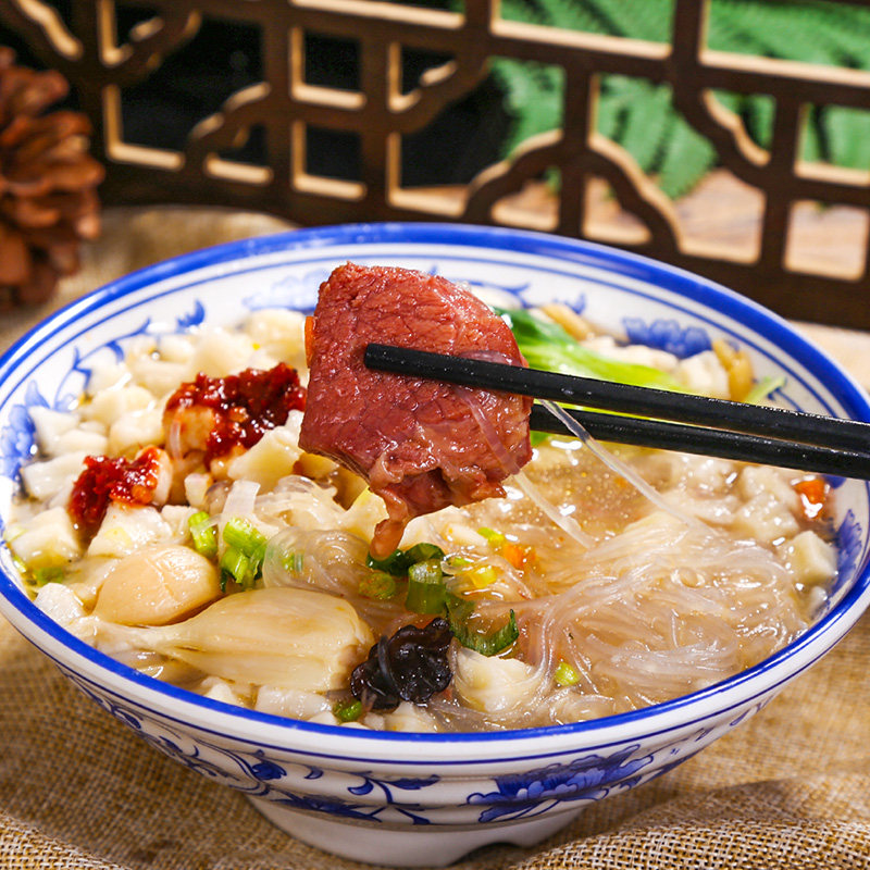 正宗鸿盛祥羊肉泡馍西安特产小吃陕西保鲜馍粒牛羊肉泡馍小炒煮馍,淘宝优惠券,粉丝福利购,淘宝优惠卷