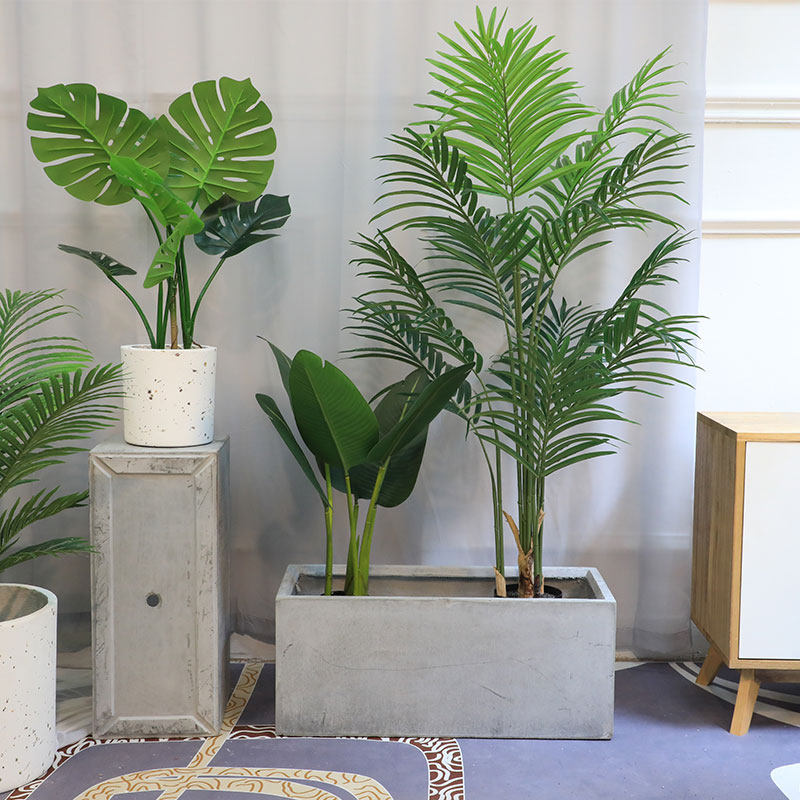 新百搭长方形水泥物盆别墅仿真创植装饰植阳台布置外绿造景意户花