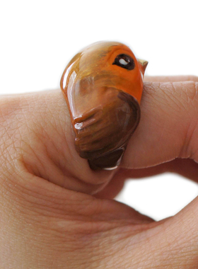 monvatoo官方知更鸟动物小众戒指