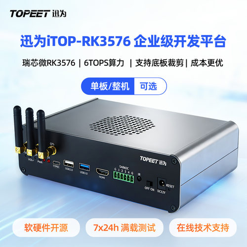 迅为RK3576开发板国产瑞芯微Linux八核ARM核心板6Tops算力AI工业 - 图0