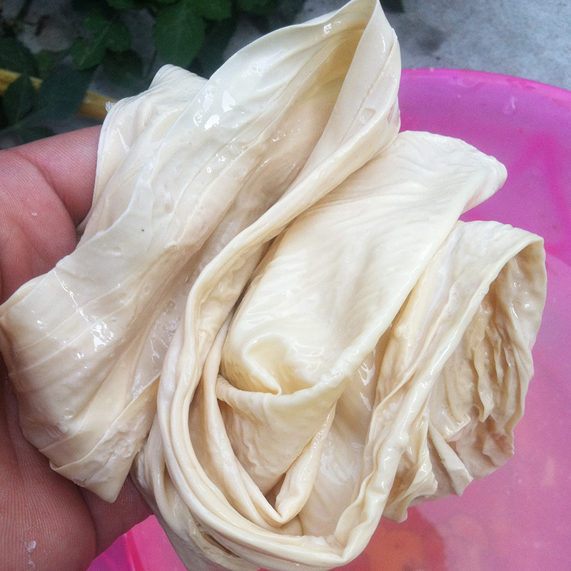 广西桂平特产散装原味手工腐竹500g螺蛳桂林米粉麻辣烫油炸用腐竹-图1