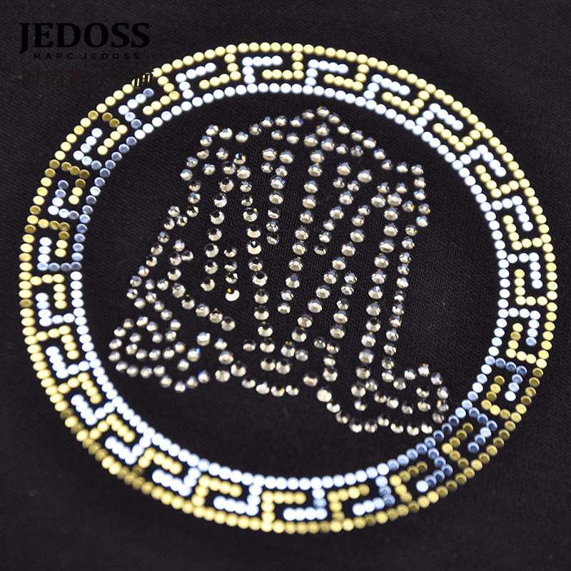 JEDOSS/爵迪斯男装秋冬专柜款半高领logo加绒厚款打底衫卫衣0011 - 图3